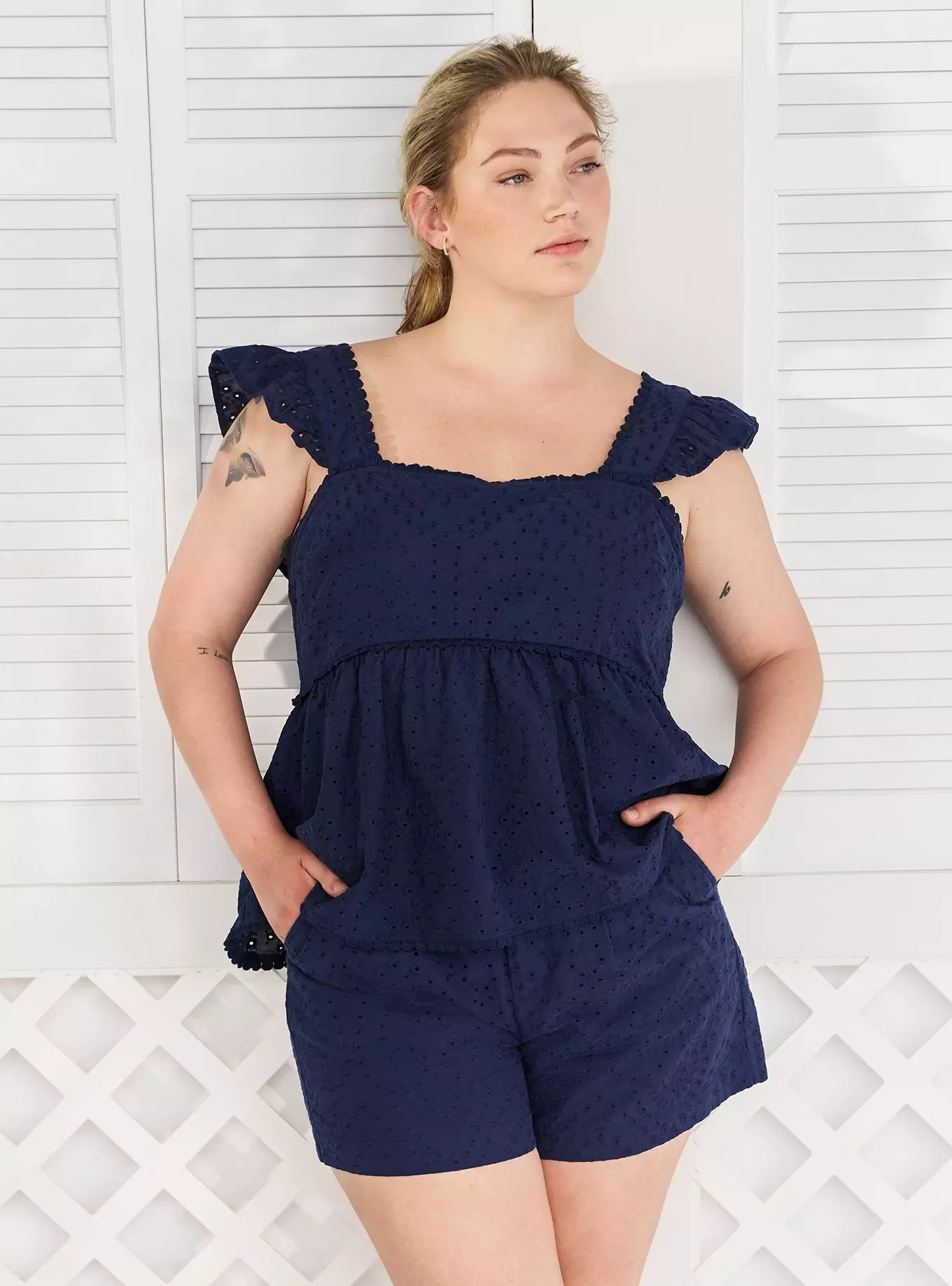Belle Isle Eyelet Babydoll Top | Torrid (US & Canada)