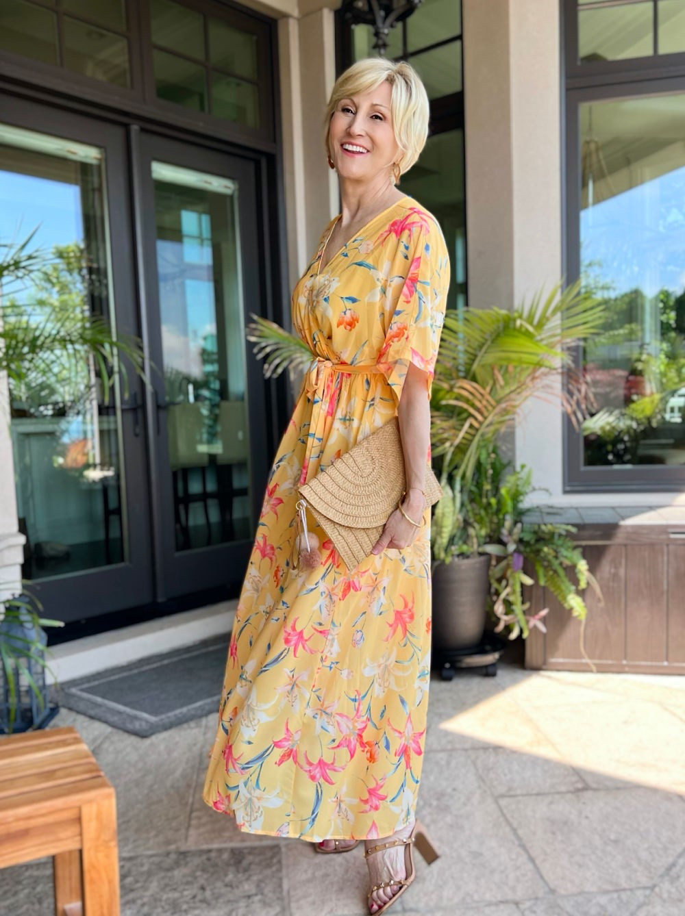 This dress just makes me happy. 💛 This beautiful floral print and a flowing boho silhouette feels so effortless and feminine.

I paired it with heels and a woven straw fold-over bag to dress it up a little, but honestly, it’s the kind of dress that would look just as lovely with flat sandals for a more relaxed day out. I always love finding pieces that can do both.

#LTKOver40 #LTKSeasonal #LTKootd