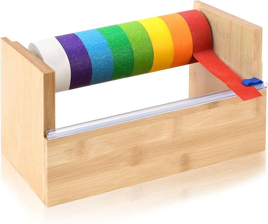 Wood Masking Tape Dispenser & Holder - Multi Roll Tape Dispenser & Cutter - 9.6" x 5.5" x 5" for ... | Amazon (US)
