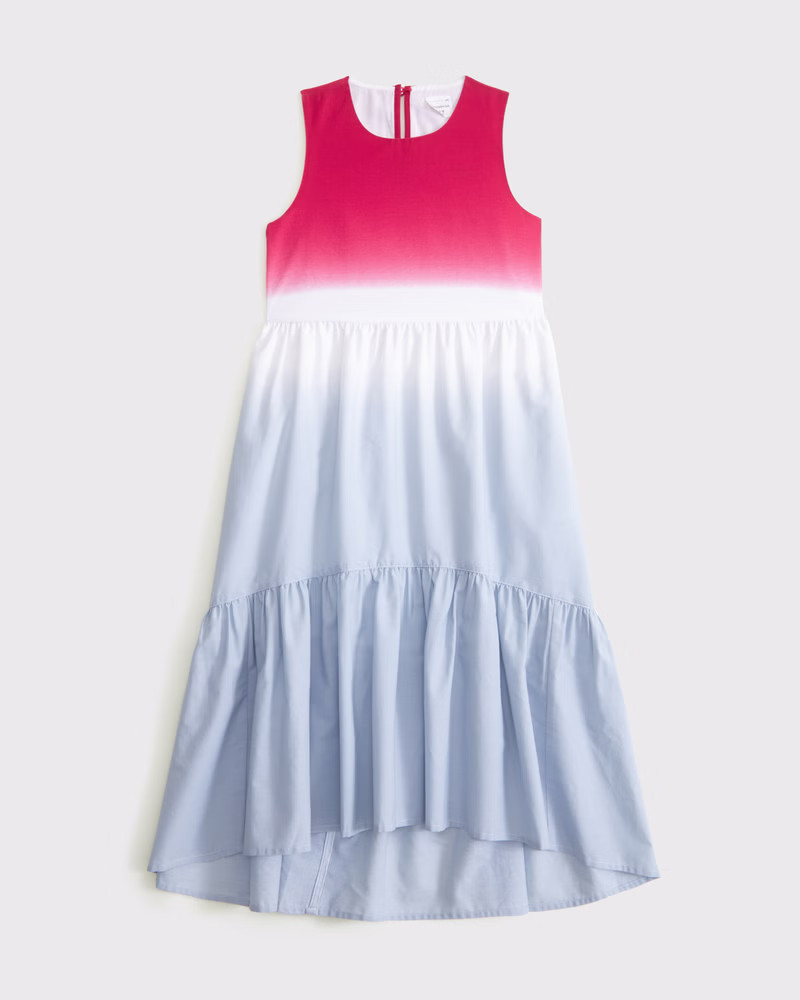 girls poplin tiered maxi dress | girls new arrivals | Abercrombie.com | Abercrombie & Fitch (US)