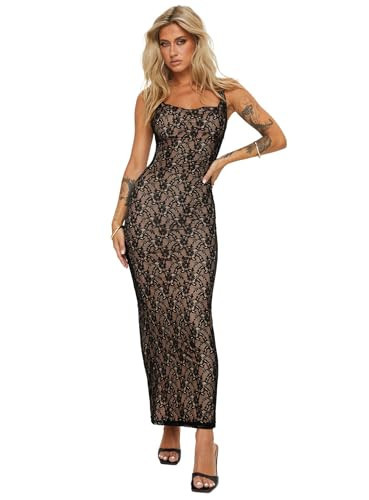 Princess Polly Romani Black Floral Lace Cowl Neck Formal Maxi Dress | Amazon (US)