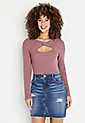 Solid Twist Front Ribbed Sweater | Maurices