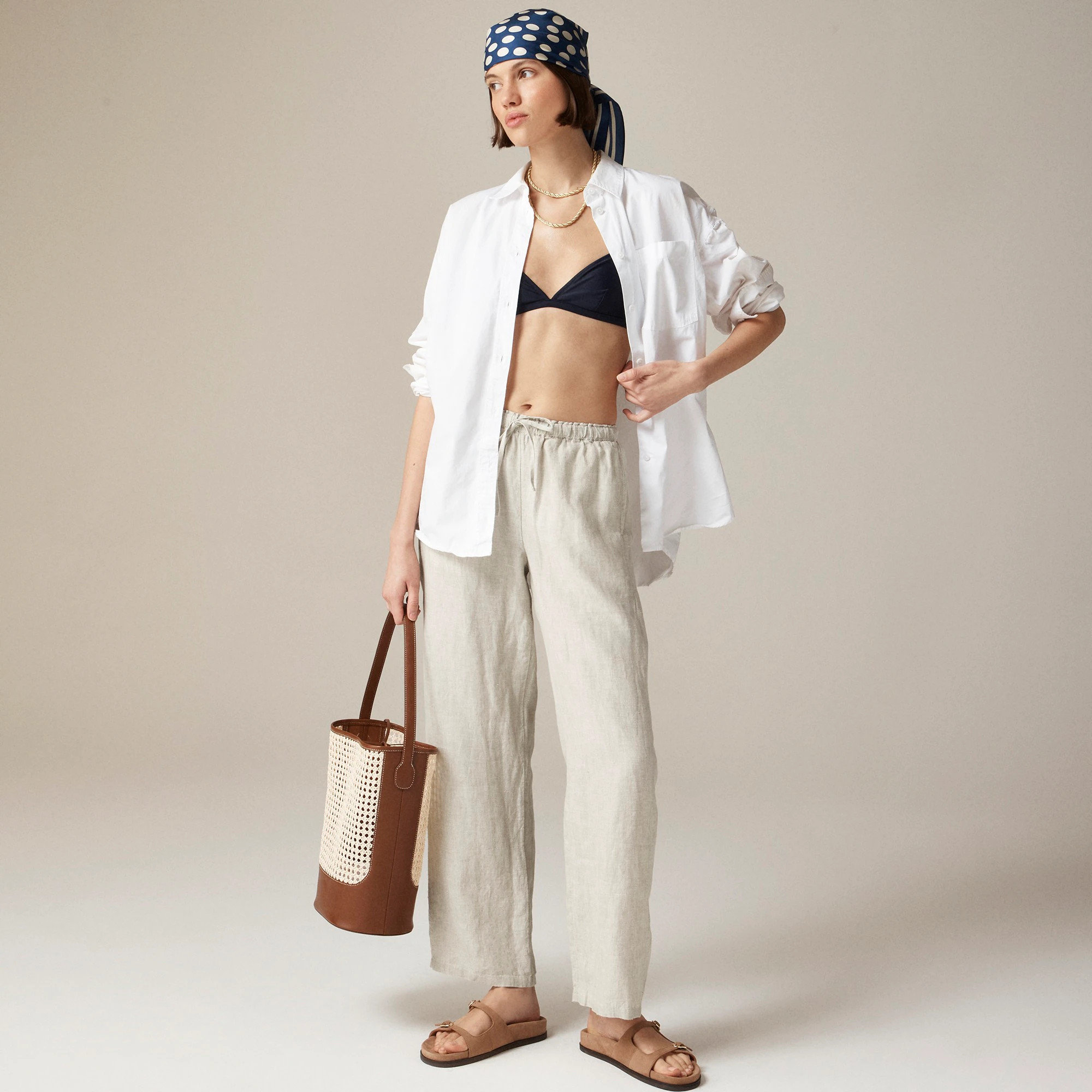 New Soleil pant in linen | J. Crew US