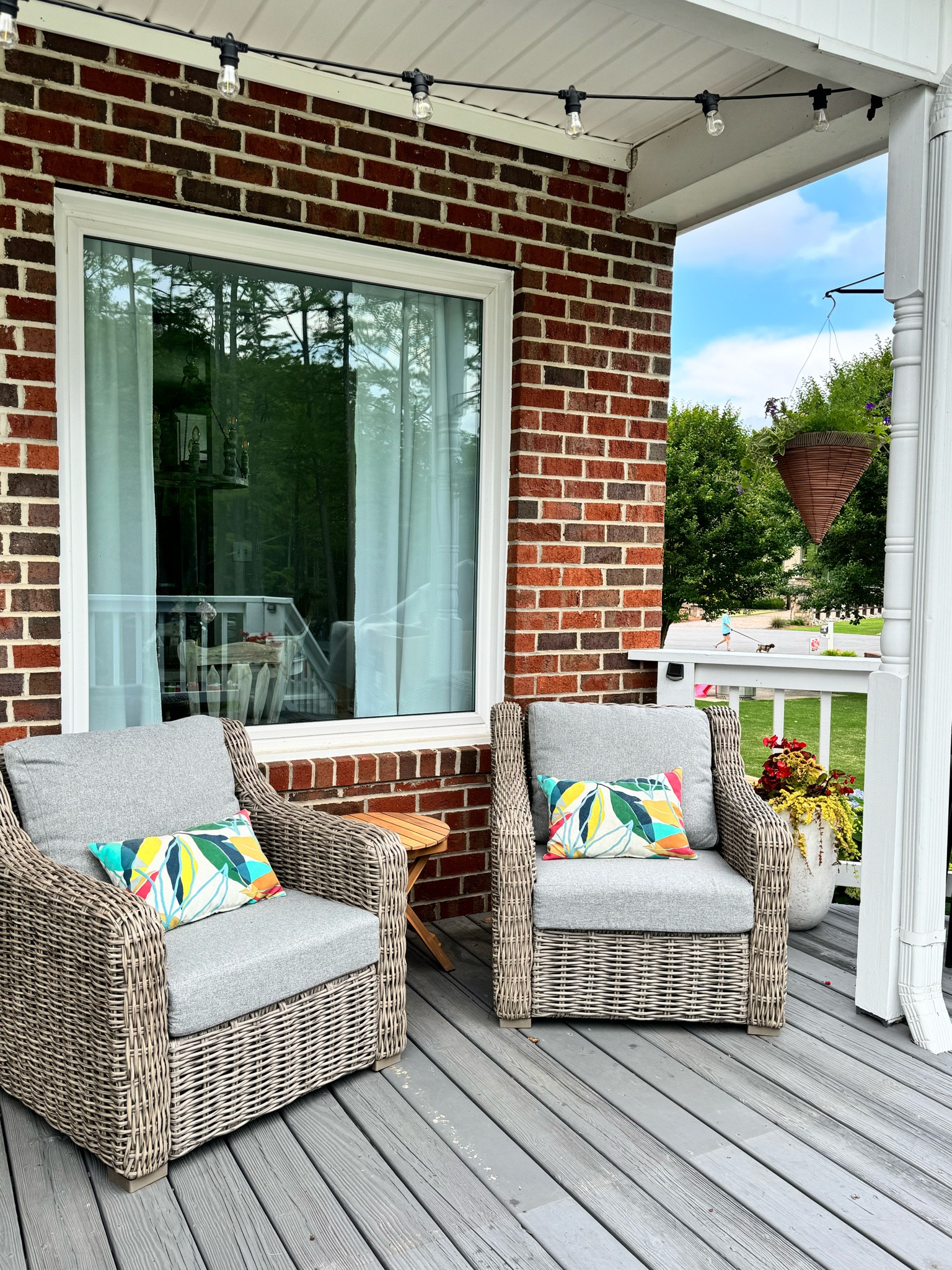 Finally got my hands on the viral patio set from walmart! I love it so much I am now rearranging my other furniture to accommodate the couch 😝 