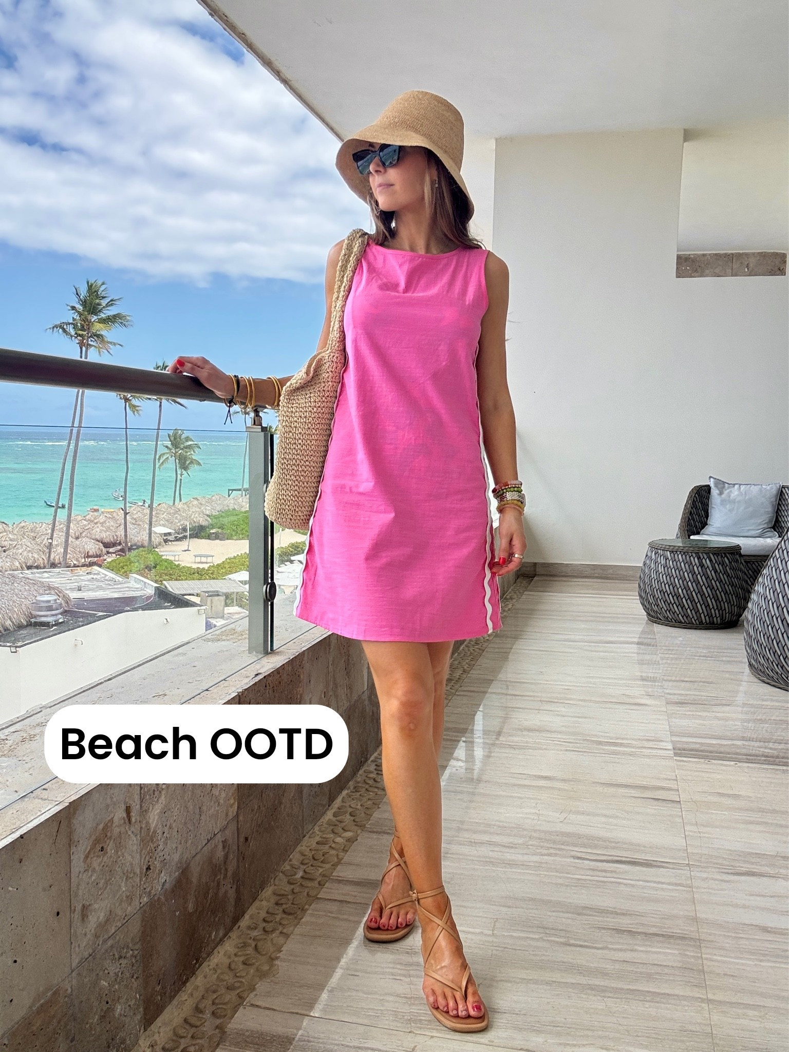 Day one at the beach - this dress has Tuckernuck vibes but it’s Amazon