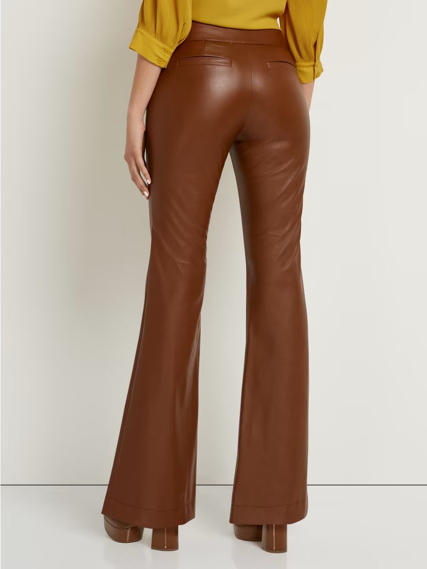 High-Waisted Faux-Leather Flare Pant - New York & Company | New York & Company