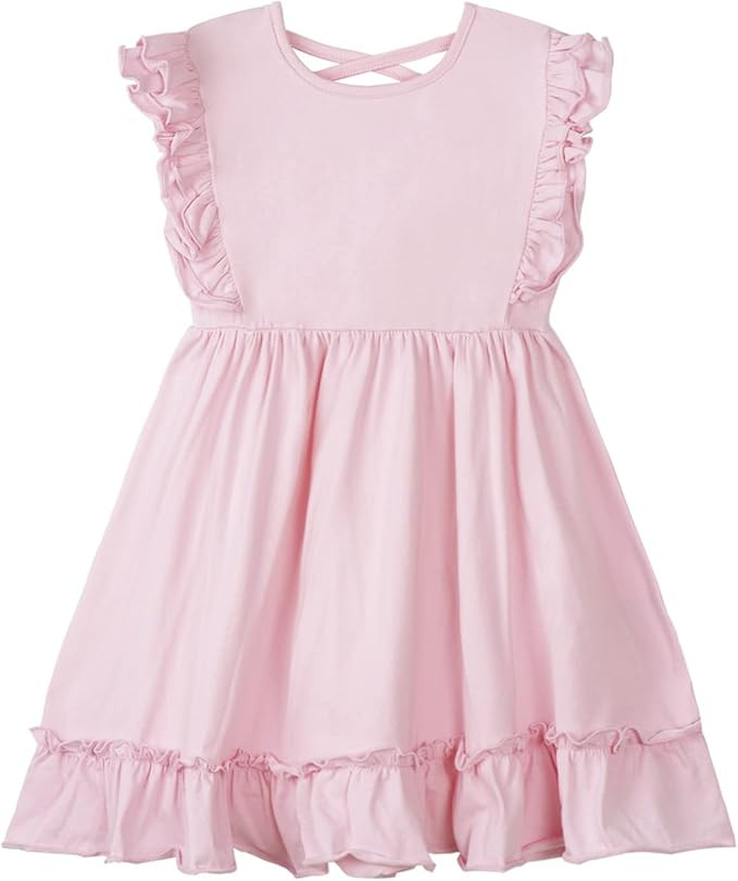 Mud Kingdom Girls Dress 4th of July Cute Independence Day American Flag Ruffle Sleeve Summer Holi... | Amazon (US)