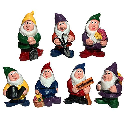 Arggidan Fairy Garden Miniature Gnomes-Funny and Lovely 7pcs Dwarfs Figurine Kit - Set for Patio Yard Lawn Home Decor | Amazon (US)