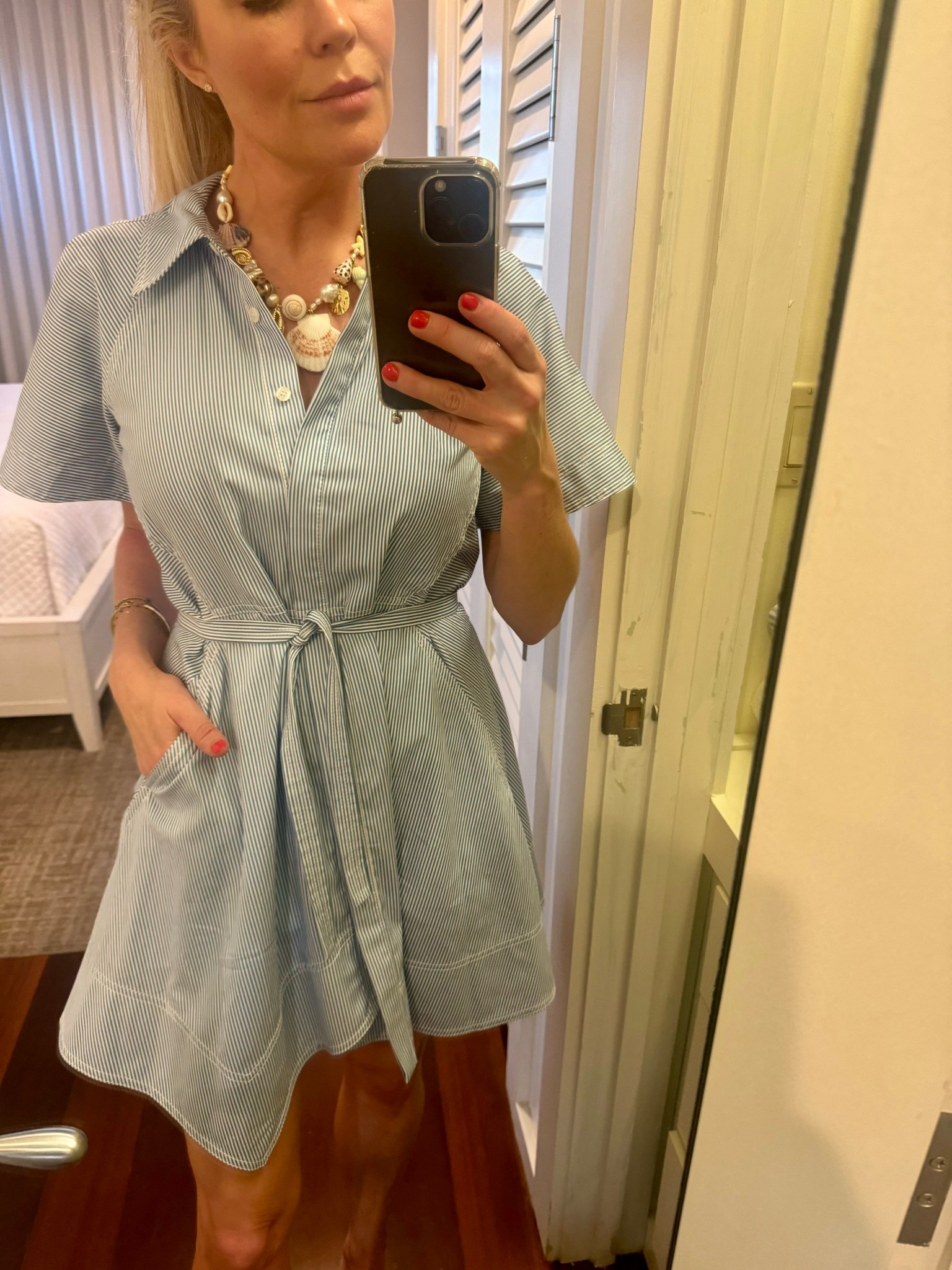 Easy throw on dress for the beach and my favorite shell necklace 

#LTKTravel #LTKmomlife #LTKootd