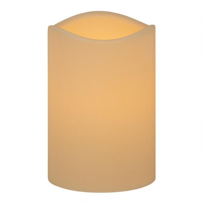 6x9 Ivory Soft Touch Flameless LED Pillar Candle | World Market