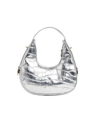 Women's Silver Textured Leather Handbag - Macy's | Macy's