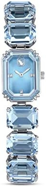 Swarovski Millenia Watch, Blue Octagon Cut Crystals, Sapphire Glass Centrepiece, and Stainless St... | Amazon (US)