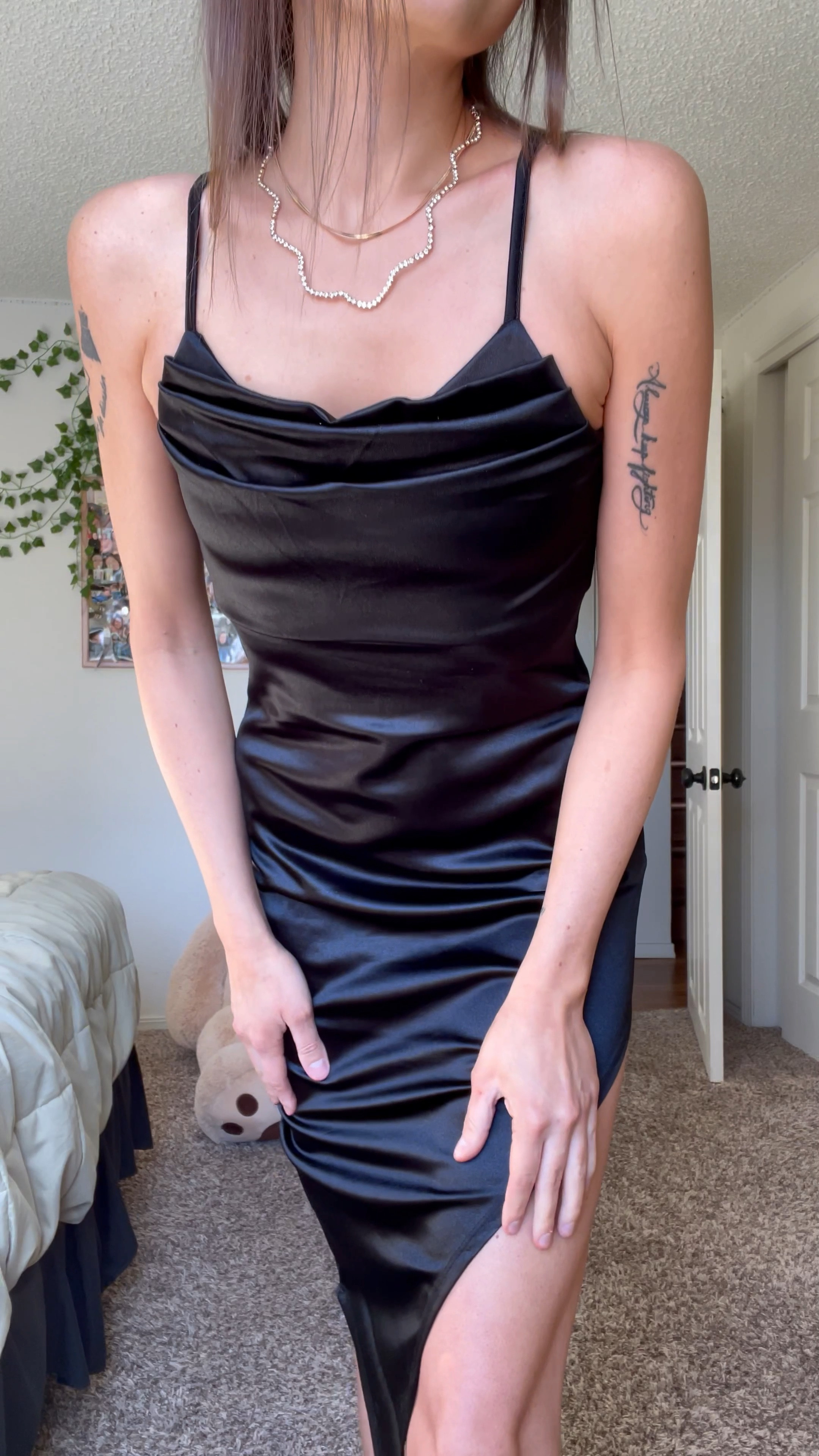 My NYE satin dress as seen on my IG stories! 
I’m wearing a size S

#LTKHoliday #LTKGiftGuide #LTKworkwear