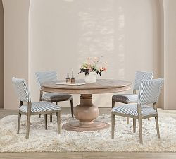 Kary Round Wood Dining Table (60"w) | Pottery Barn (US)
