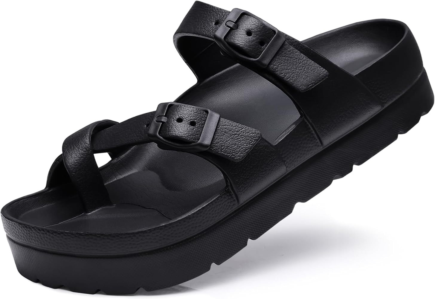 Women's Platform Sandals with Arch Support Comfortable Foam Slides Lightweight Thick Soles | Adju... | Amazon (US)