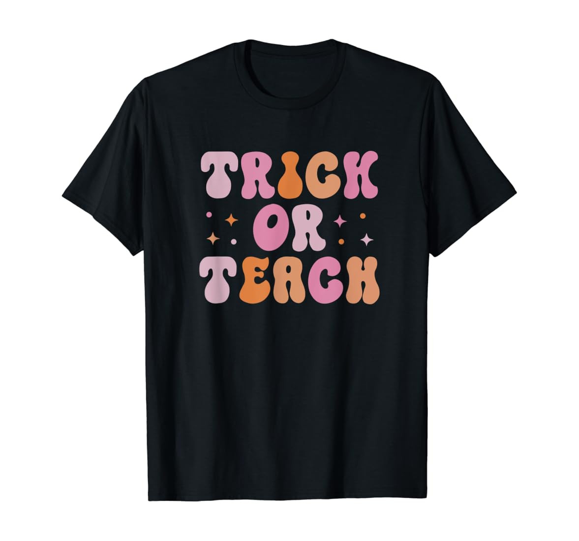Retro Groovy Trick or Teach Halloween for Teachers T-Shirt | Amazon (US)