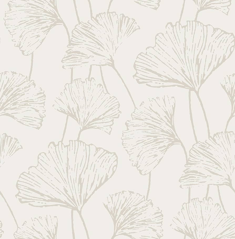 NuWallpaper NUS3578 Silver Hikarigaoka Peel & Stick Wallpaper, Metallic | Amazon (US)
