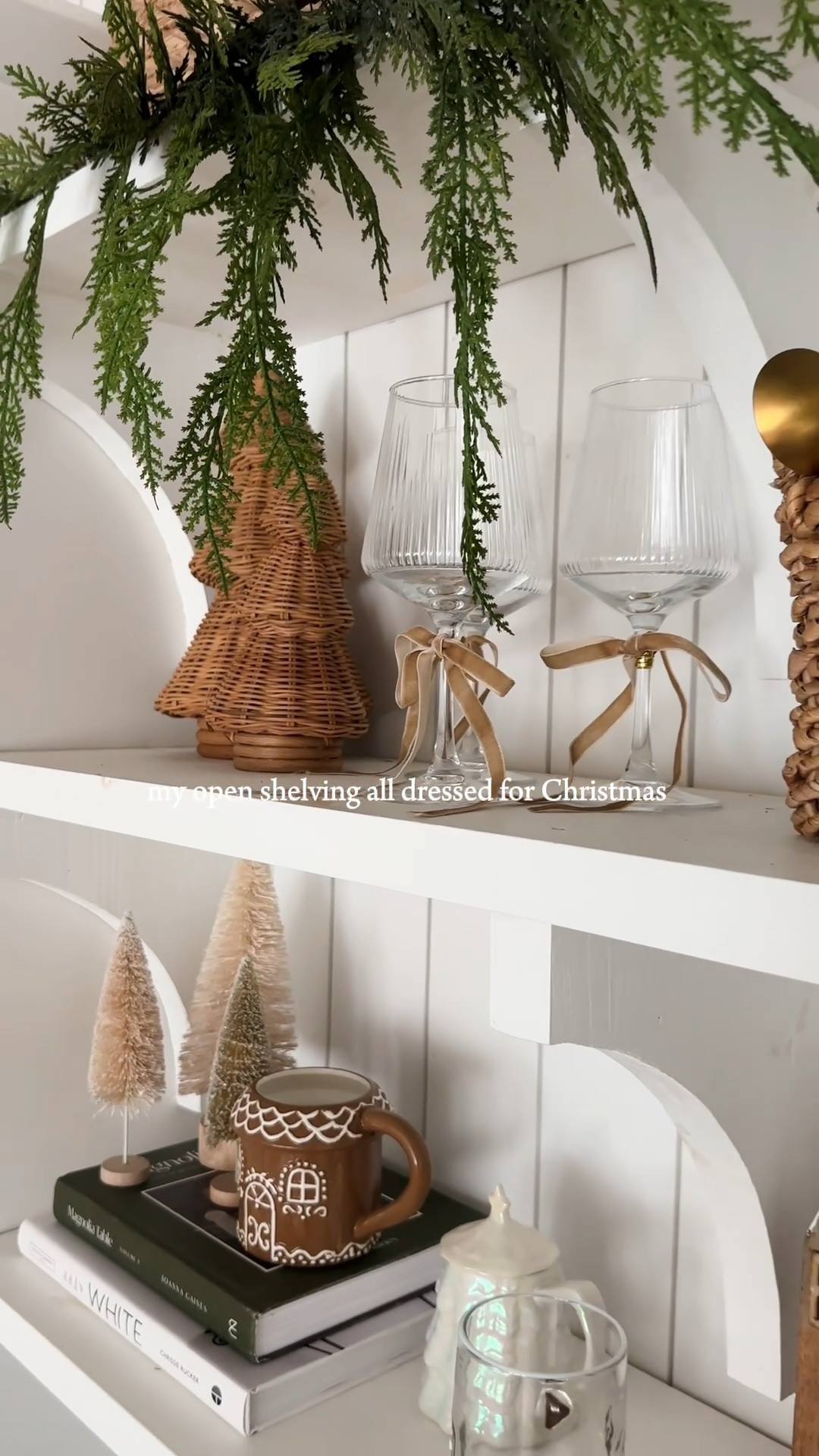 My open shelving decorated for Christmas 🌲✨ Linking what I can several things have been collected over the years. 

#LTKHoliday #LTKSeasonal #LTKHome