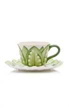 Set-Of-Six Lily Of The Valley Ceramic Breakfast Cup and Saucer | Moda Operandi (Global)