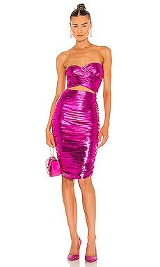 Bronx and Banco X REVOLVE Pink Moon Midi Dress in Fuchsia from Revolve.com | Revolve Clothing (Global)