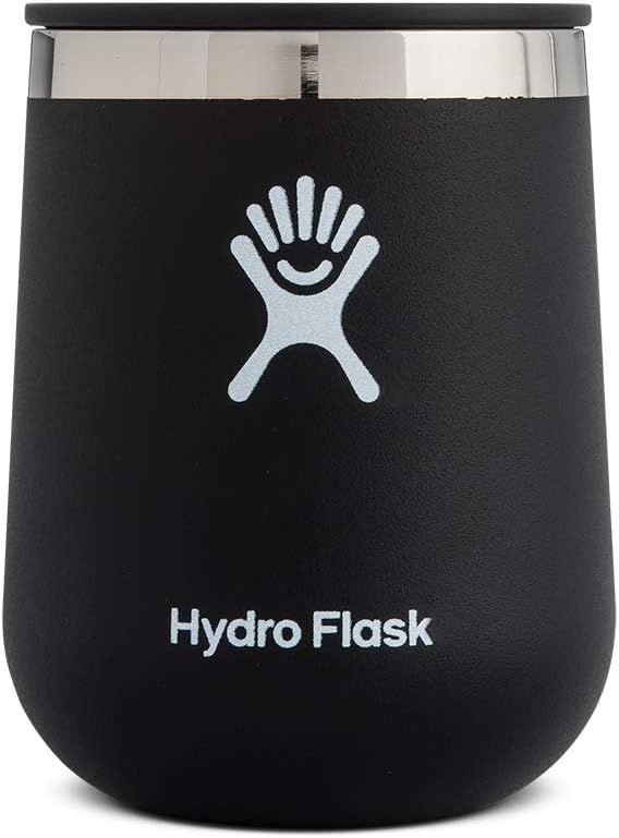 Hydro Flask 10 oz Wine Tumbler - Stainless Steel & Vacuum Insulated - Press-in Lid - Black | Amazon (US)