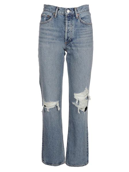 AGOLDE Straight Leg Ripped Jeans | Cettire Global