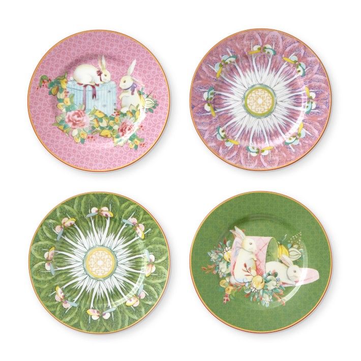 Famille Rose Boxed Appetizer Plates, Set of 4 | Williams-Sonoma