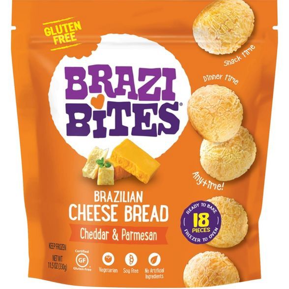 Brazi Bites Gluten Free Frozen Cheddar & Parmesan Frozen Brazilian Bread - 11.5oz | Target
