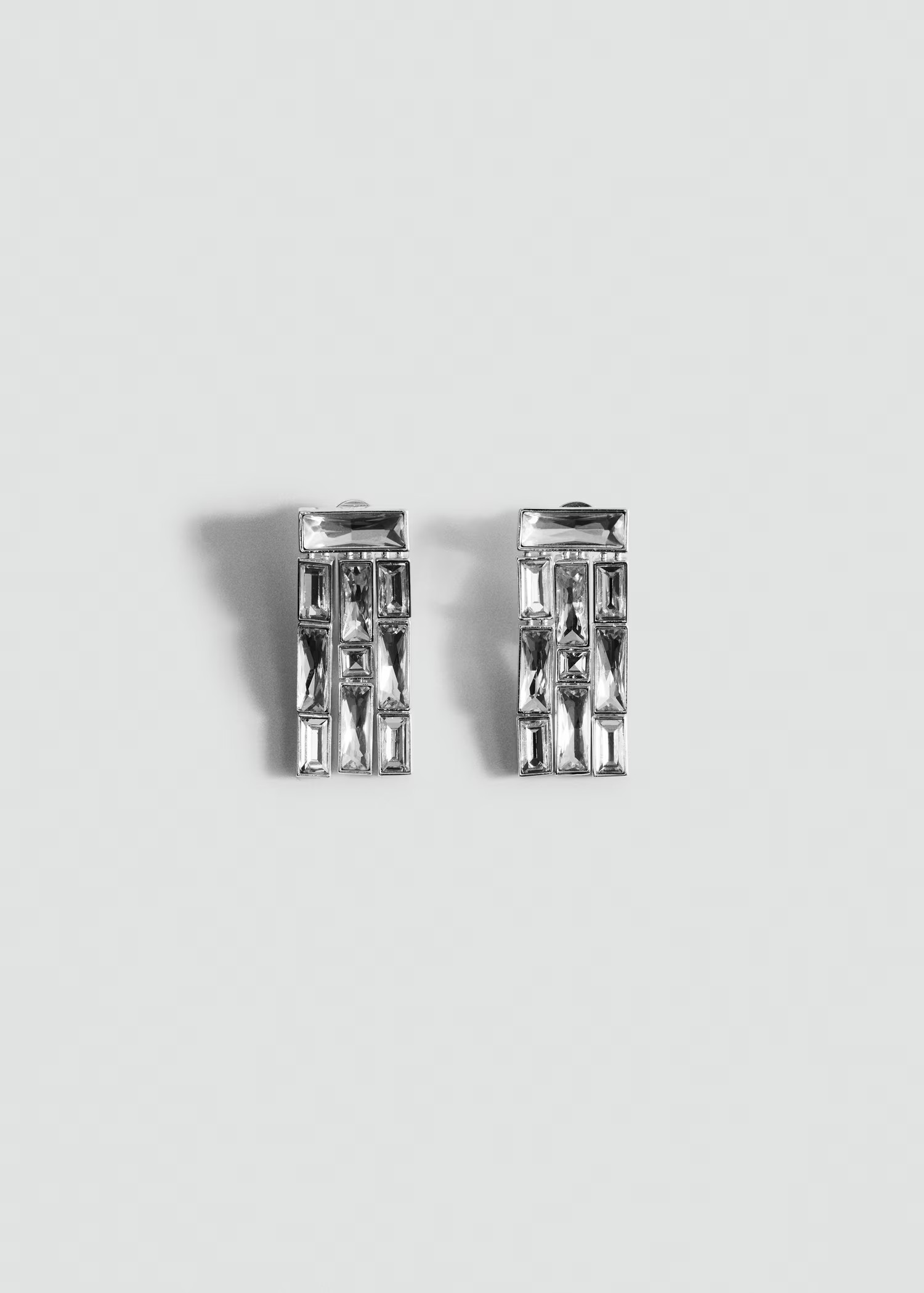 Dangling earrings with crystal strips - Women | MANGO USA | Mango (US/MX/AU)