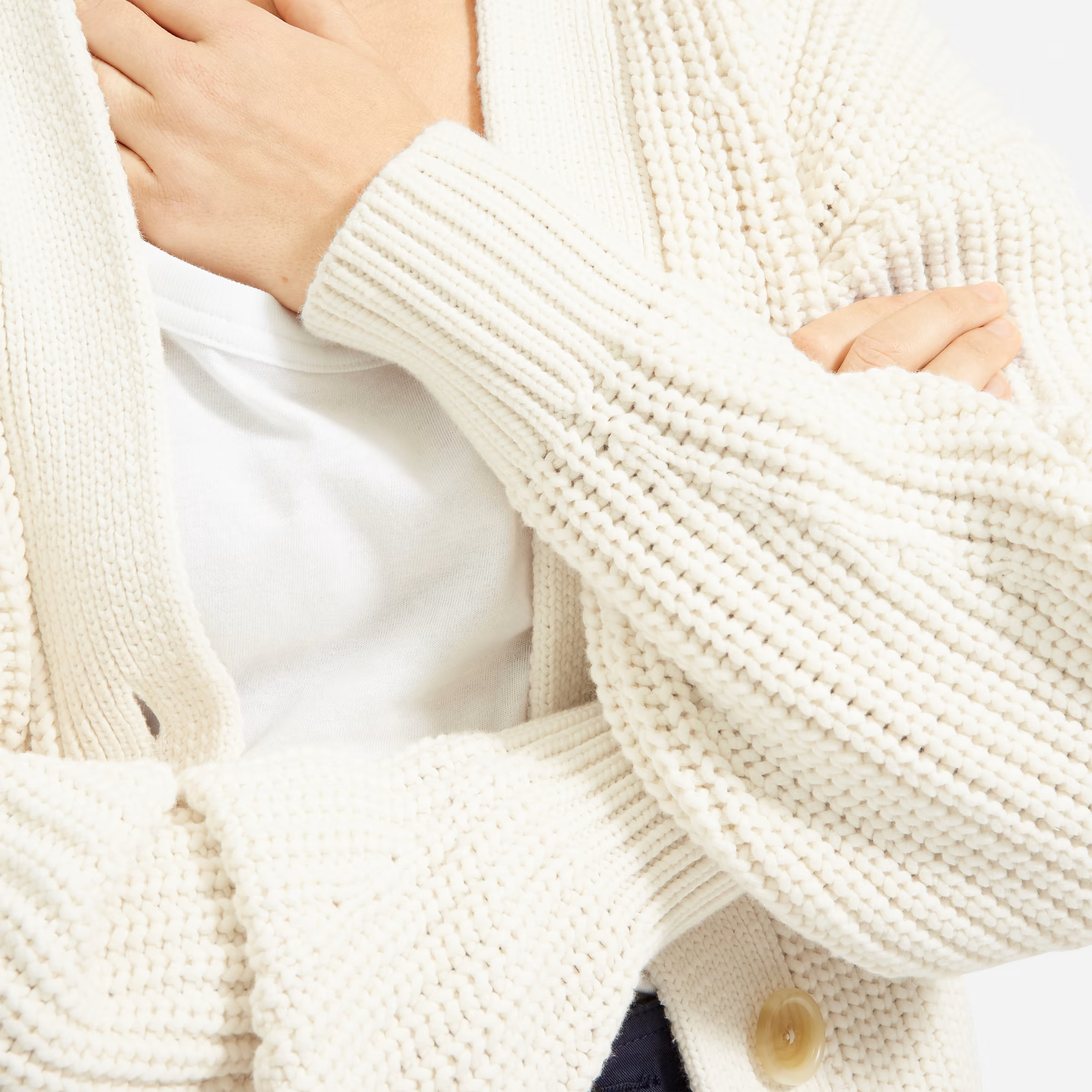 The Texture Cotton Crop Cardigan | Everlane