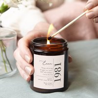 Personalized Birthday Gift Candle Birth Flower, Custom Message | Etsy (US)