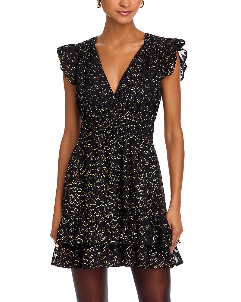 Aqua Metallic Flutter Sleeve Mini Dress - Exclusive | Bloomingdale's (US)