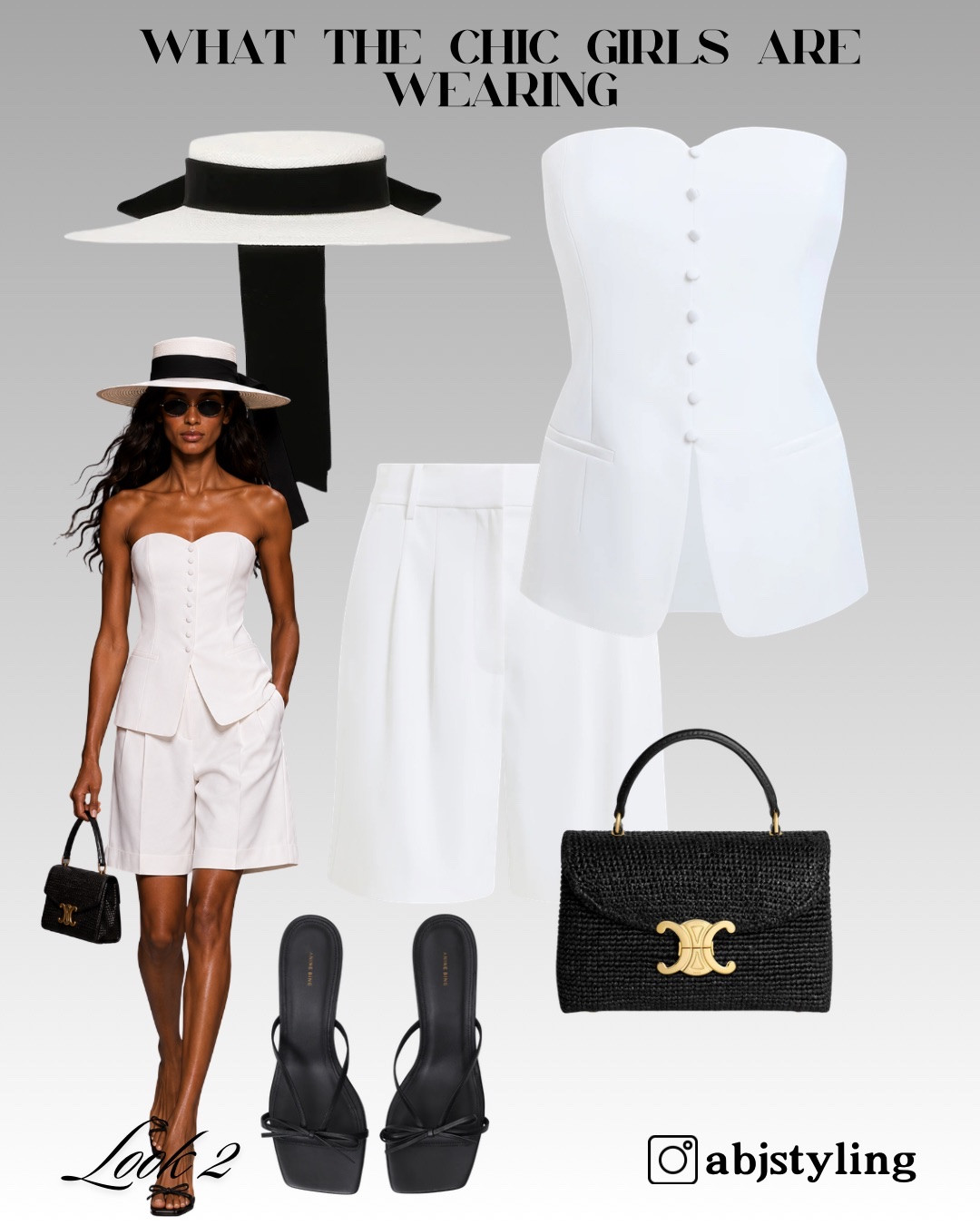 Quiet luxury with a summer twist. A structured white corset, tailored Bermuda shorts and elegant black accessories create the ultimate sophisticated holiday outfit. Everything is linked in my LTK.

#LTKuk #LTKsummer #LTKeurope