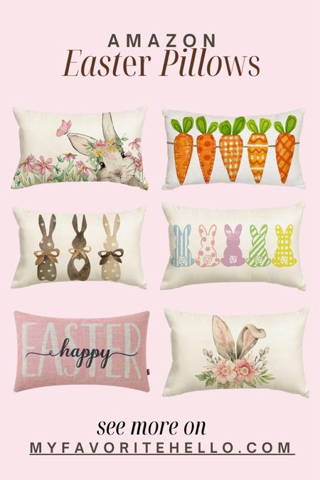 Easter pillows, Easter throw pillows, spring pillows, Easter decor, Easter home decor 

#LTKstyletip #LTKfindsunder50 #LTKhome