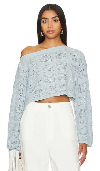 Merari Sweater in Soft Blue | Revolve Clothing (Global)