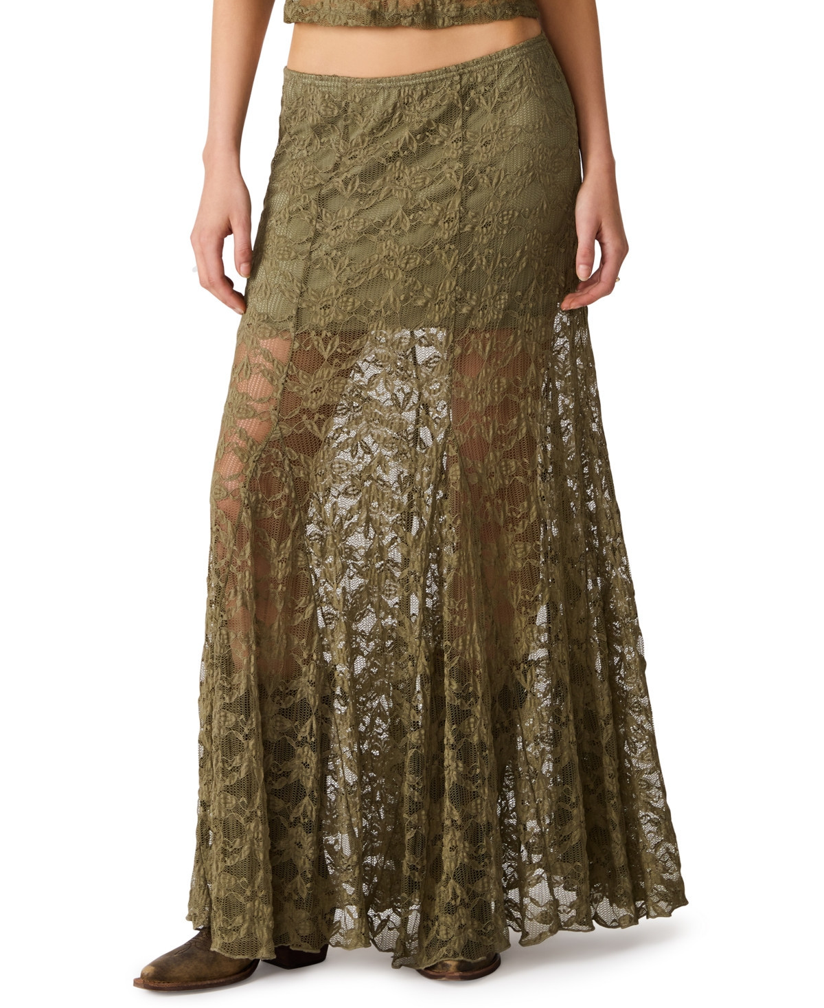 Steve Madden Women's Ankle Boho Mirabel Skirt - Mountain Green | Macy's