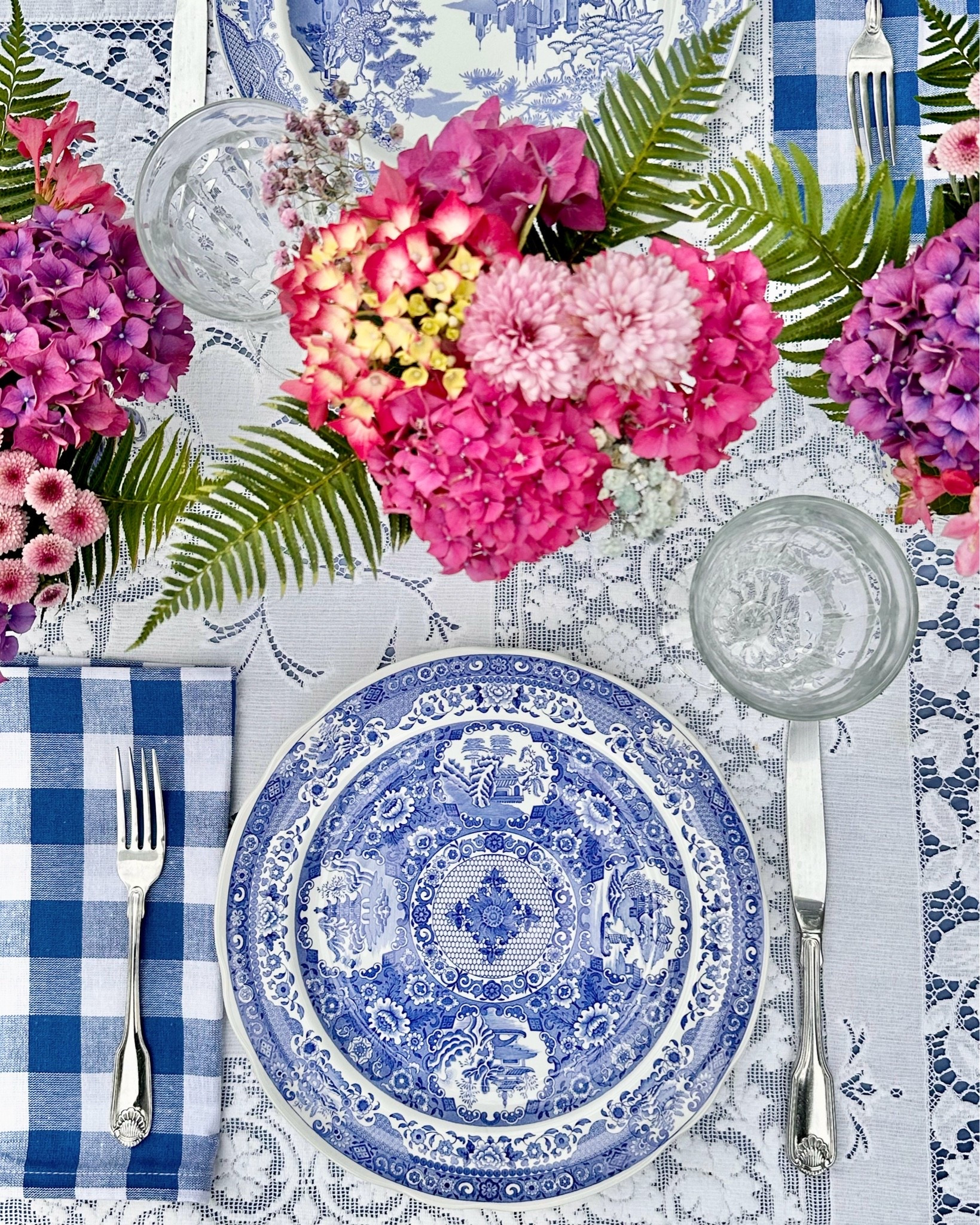 Blue and white alfresco table gingham napkins plaid napkins Spode blue room collection birthday party

#LTKSeasonal #LTKHome #LTKfoodie