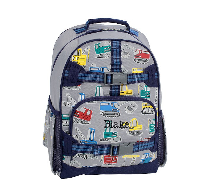 Mackenzie Gray Jax Construction Glow-in-the-Dark Backpacks | Pottery Barn Kids