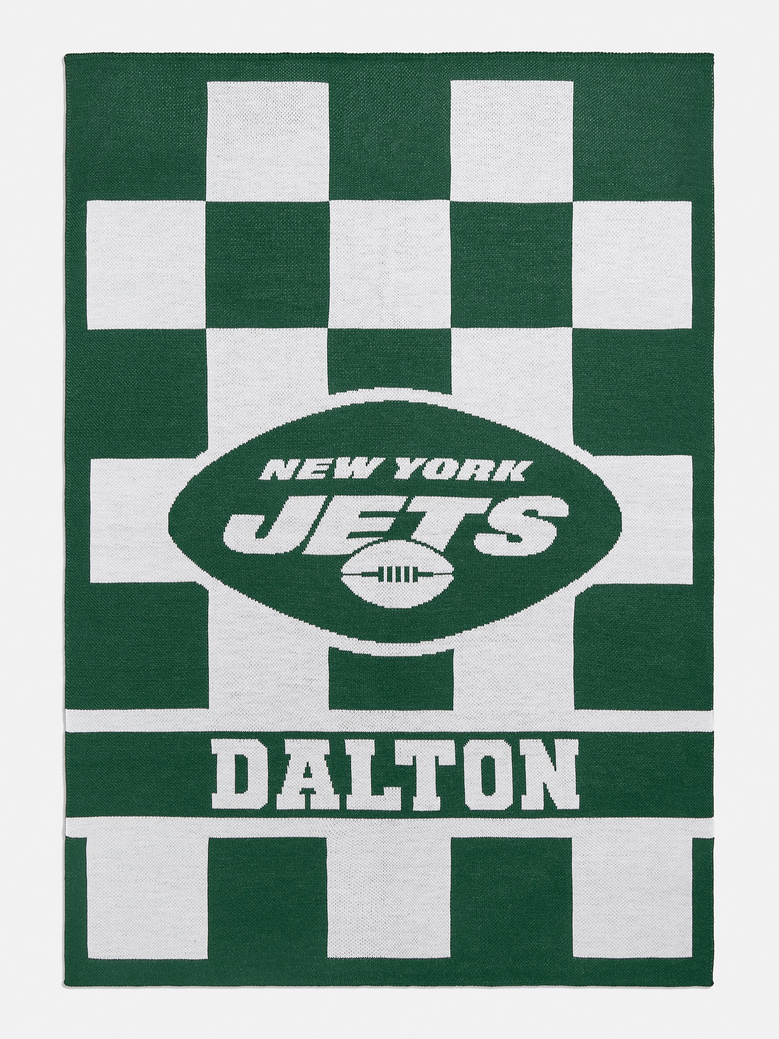 New York Jets NFL Custom Blanket: Checkerboard Print | BaubleBar (US)