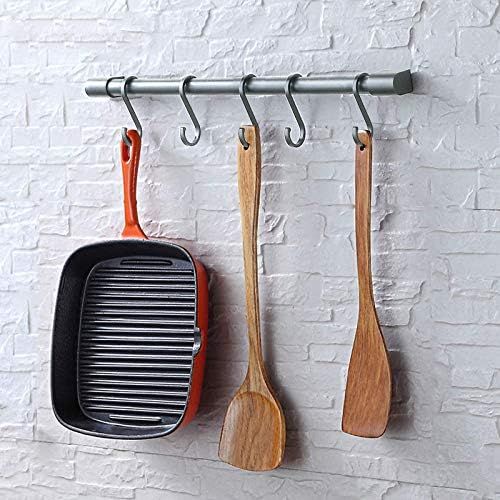 KAIYING Kitchen Pots and Pans Hanging Rack with Removable S Hooks, Utensil Hanger, Rod Hooks for ... | Amazon (CA)