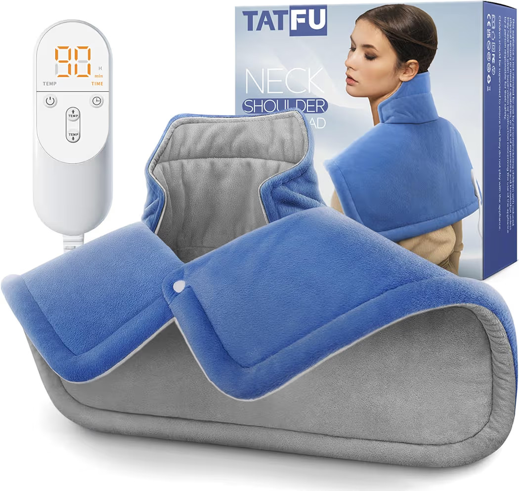 Heating pad for Neck, Back, Shoulder, Cramps Pain Relief, Gifts for Women, Men, Mom, Dad, 4 Auto-... | Amazon (US)