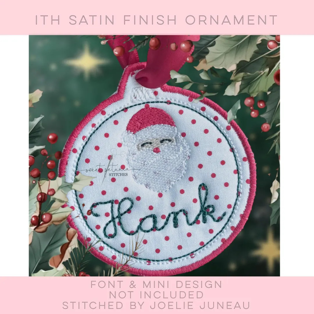 Ornament ITH Satin Stitch Christmas Ornament ITH Frame Bag Tag Satin Applique in the Hoop Ornamen... | Etsy (US)