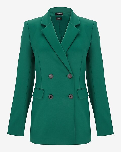 Supersoft Double Knit Double Breasted Blazer | Express