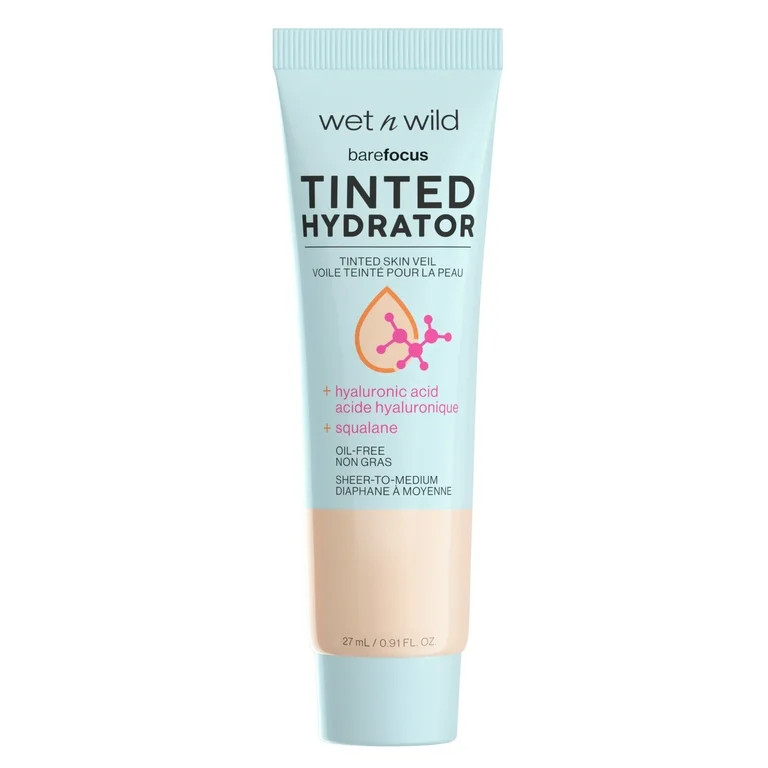 wet n wild Bare Focus Tinted Hydrator, Tinted Moisturizer, Dewy, Light Medium, 0.91 fl oz | Walmart (US)