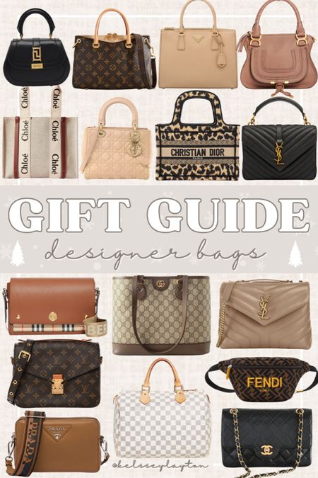 Gift Guide: designer bags! Gucci, Louis Vuitton, Dior, YSL, Prada and more! Makes a great gift for the girl that loves luxury!

#LTKitbag #LTKGiftGuide