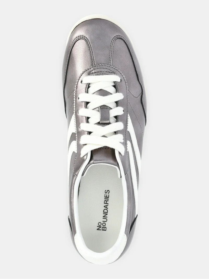 No Boundaries Retro Lace-Up Sneakers, Women’s - Walmart.com | Walmart (US)