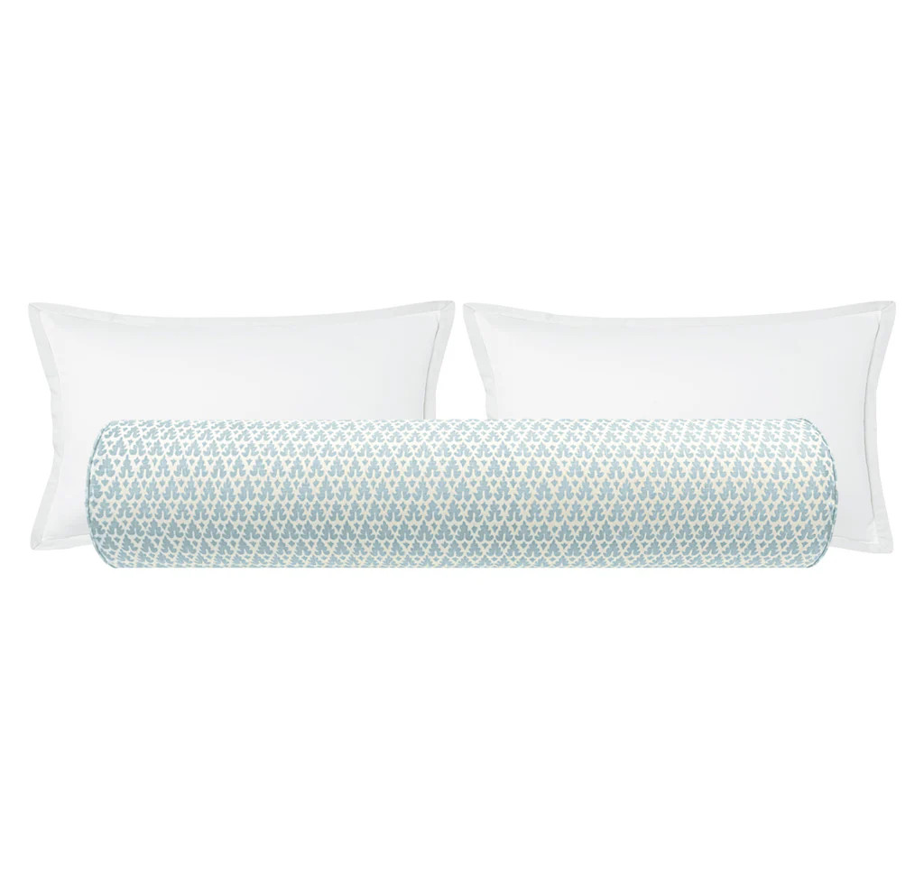 THE BOLSTER :: VOLPI // SOFT WINDSOR BLUE  | QUADRILLE | LITTLE DESIGN COMPANY