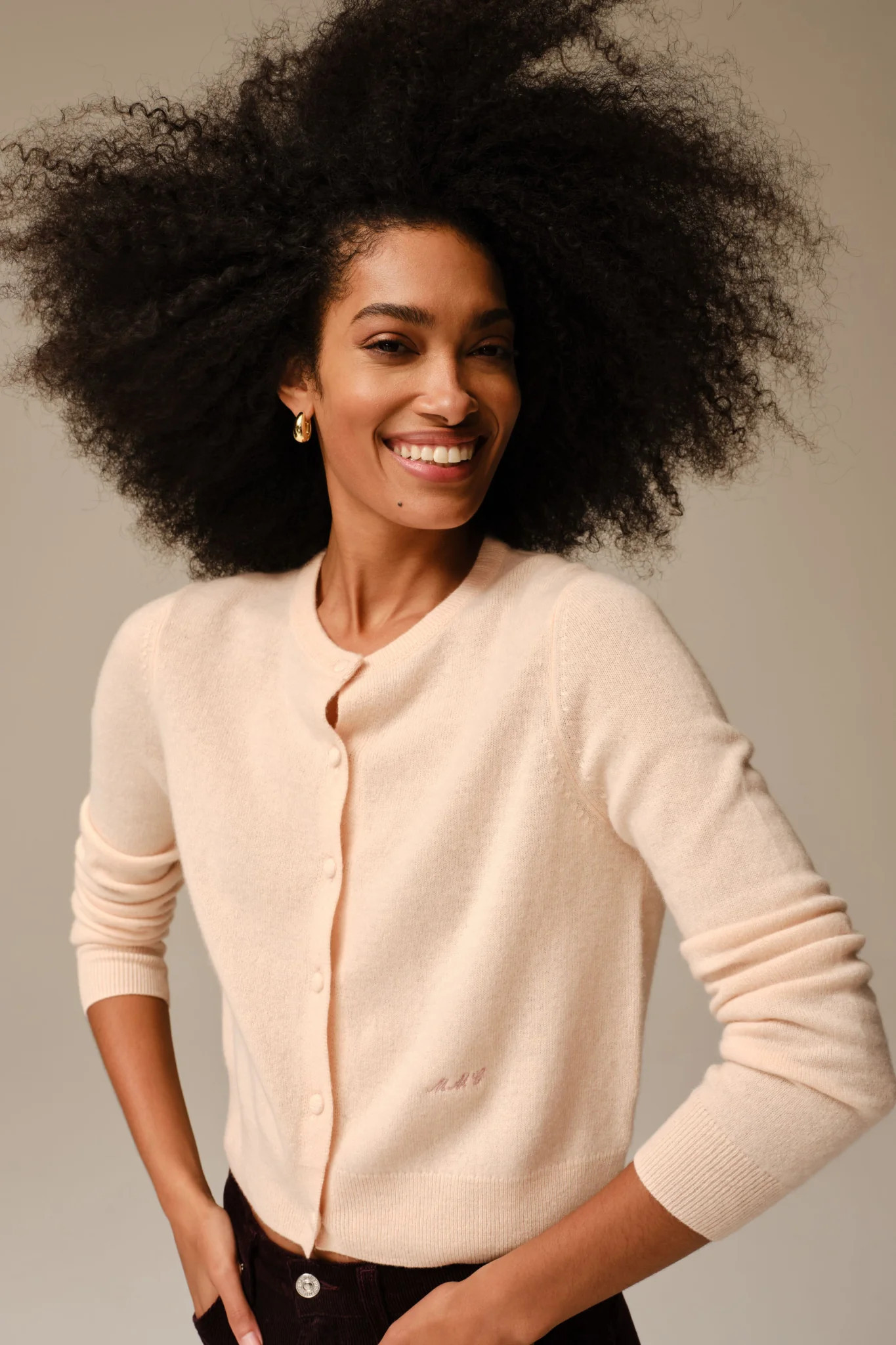 Soft Pink Riley Cashmere Cardigan | Tuckernuck (US)