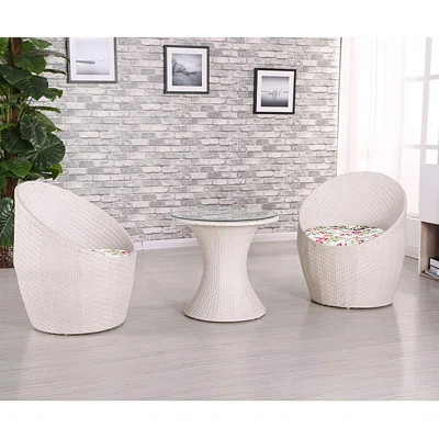 Baty 3 Piece Rattan 2 Person Seating Group Bay Isle Home | Wayfair North America