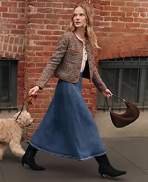 Weekend Collection Pull On Denim Skirt | Ann Taylor